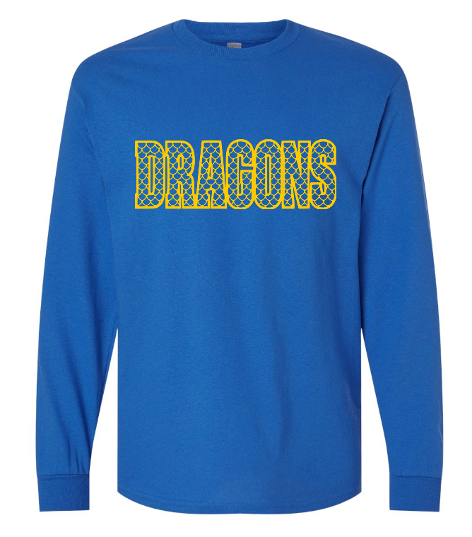 Youth Heavy Cotton Long Sleeve Tee – Dragon scales