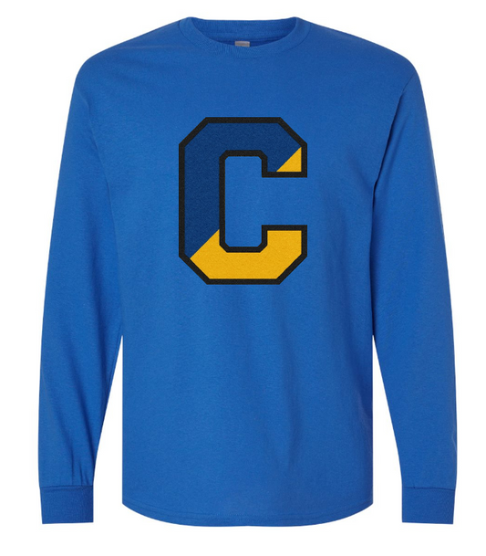 Youth Heavy Cotton Long Sleeve Tee - Classic Chesterfield “C”