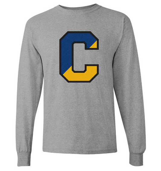 Youth Heavy Cotton Long Sleeve Tee - Classic Chesterfield “C”