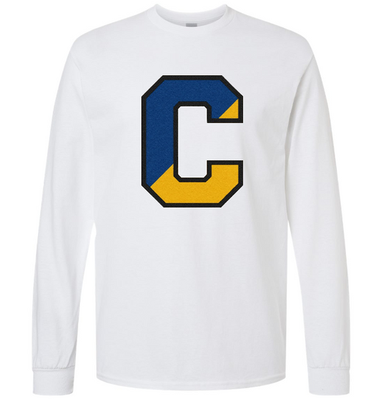Youth Heavy Cotton Long Sleeve Tee - Classic Chesterfield “C”
