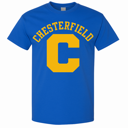 Youth Heavy Cotton Short Sleeve Tee – Chesterfield logo