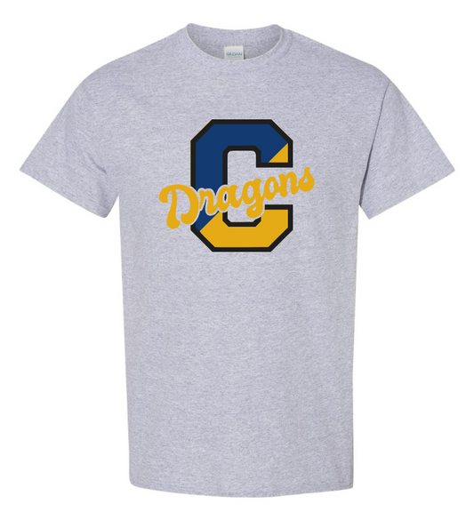 Youth Heavy Cotton Short Sleeve Tee – Chesterfield Dragons Logo