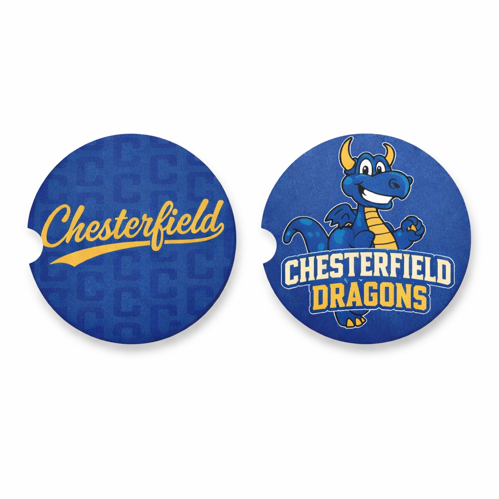 Chesterfield Dragons Car Coaster Set (2 pack)