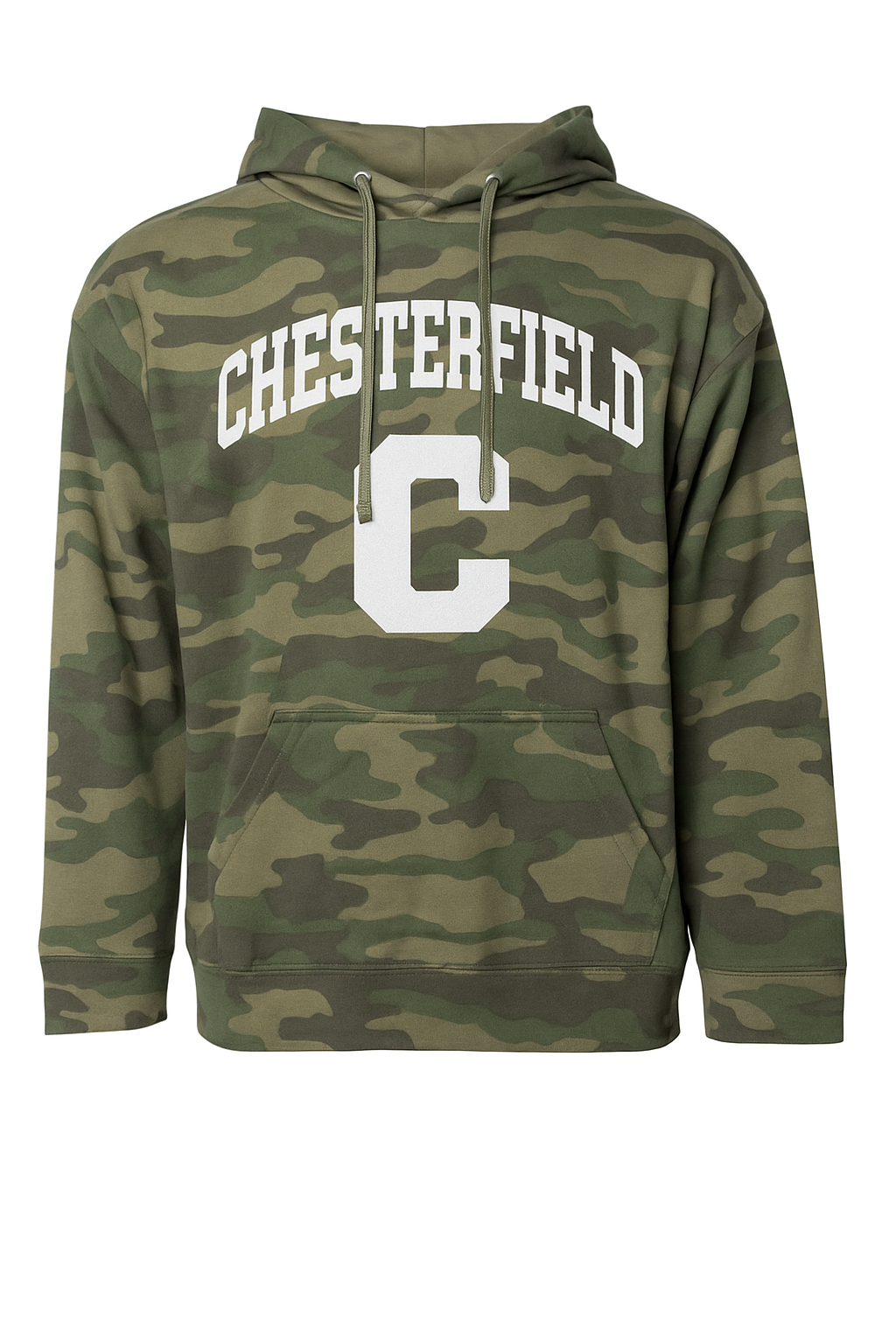 Camo Hoodie – Chesterfield Logo