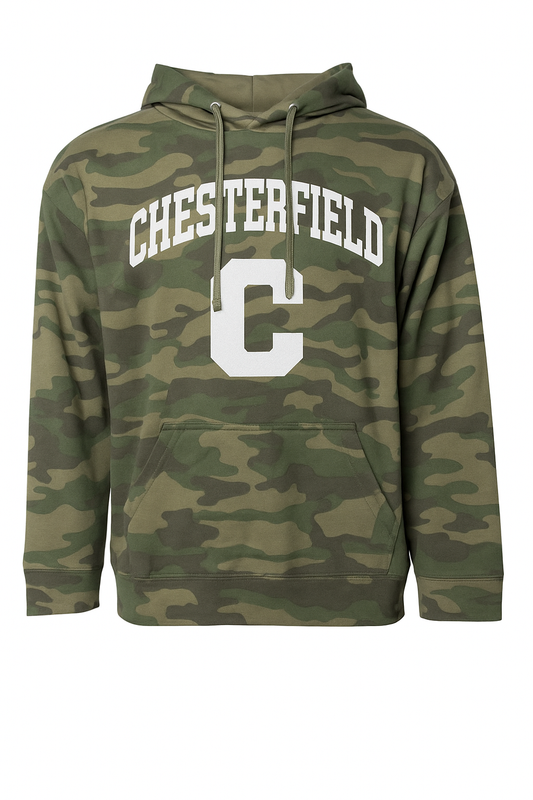 Camo Hoodie – Chesterfield Logo