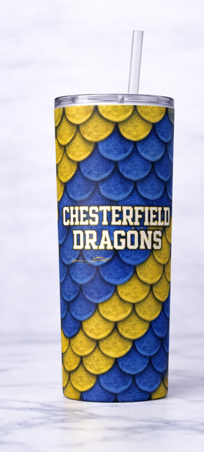 Chesterfield Dragons Scale Pattern Tumbler